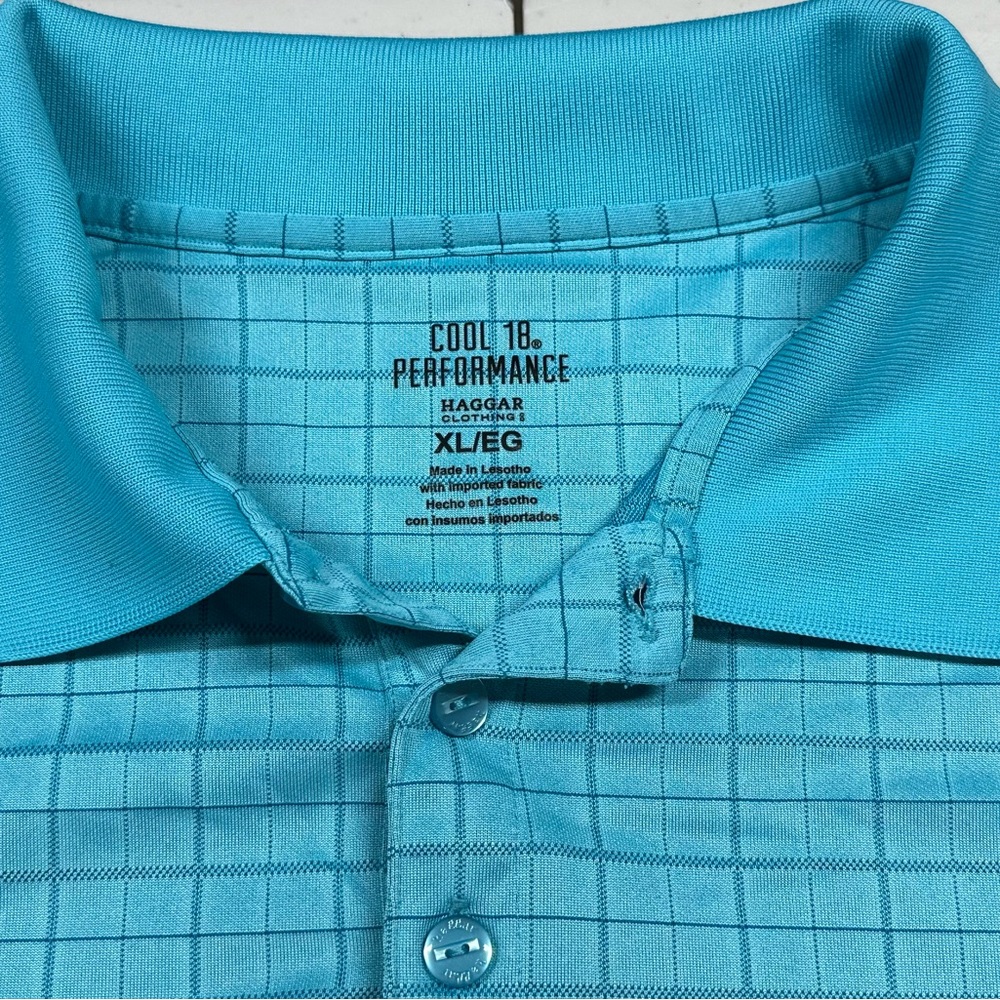 Haggar Cool 18 Moisture Wicking Short Sleeve Golf Polo Shirt